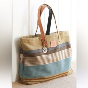 Will leather goods striped tote bag